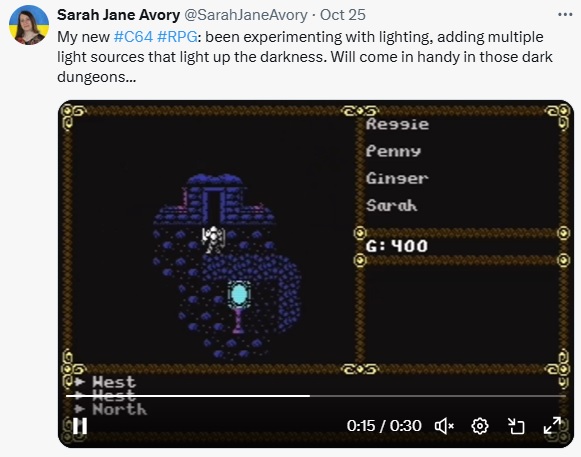 Sarah Jane Avery: New C64 RPG